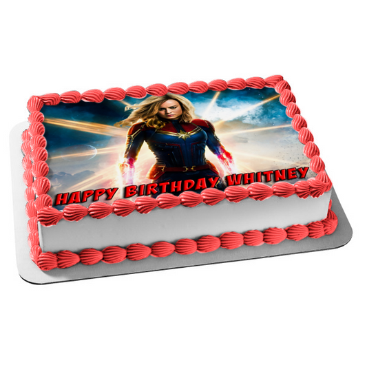 Imagen comestible para tarta de Capitán Marvel Star Skies Galaxy Moon ABPID51372 