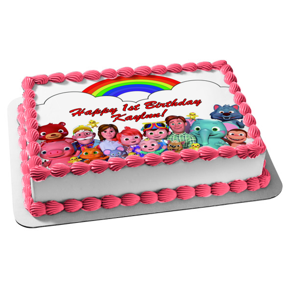 Youtube Cocomelon Animated Music Childrens TV Show Edible Cake Topper Image ABPID53379