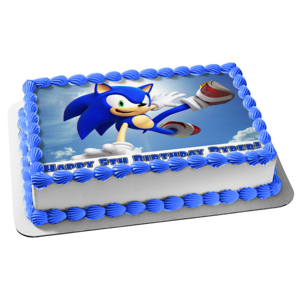 Sonic the Hedgehog Edible Cake Topper Image ABPID50395