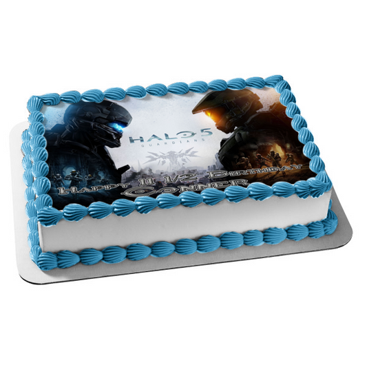 Halo 5 Guardians Master Chief Spartan Locke Edible Cake Topper Image ABPID03568