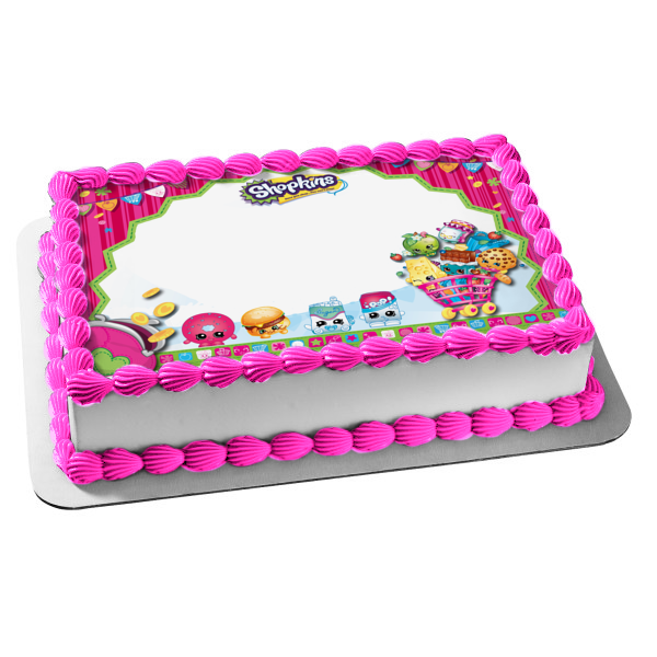 Shopkins Kooky Cookie Apple Blossom D'Lish Donut Birthday Betty Edible Cake Topper Image ABPID03862