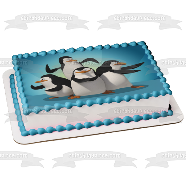 Penguins of Madagascar Skipper Rico Kowalski and Private Edible Cake Topper Image ABPID03869