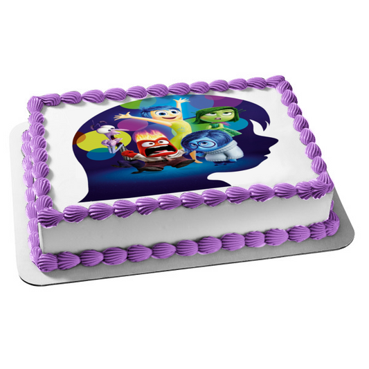 De adentro hacia afuera, disgusto, alegría, ira, tristeza y miedo, decoración comestible para tarta, imagen ABPID03883 