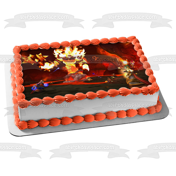 World of Warcraft Magma Boss Edible Cake Topper Image ABPID53396