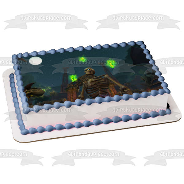 World of Warcraft Skeleton Edible Cake Topper Image ABPID53399