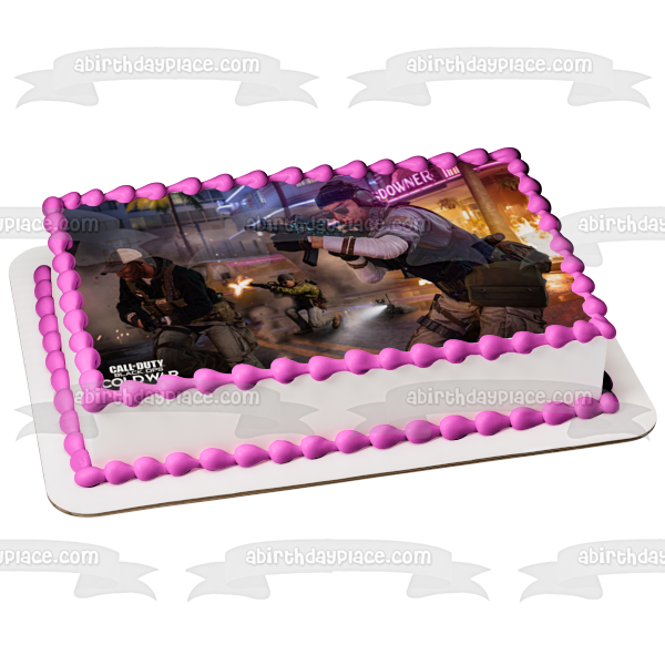 Call of Duty Black Ops Cold War Miami Alex Mason Edible Cake Topper Image ABPID53404
