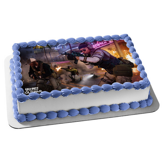 Call of Duty Black Ops Cold War Miami Alex Mason Edible Cake Topper Image ABPID53404