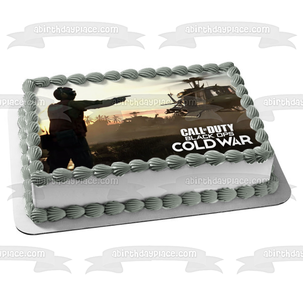 Call of Duty Black Ops Cold War Exfil Edible Cake Topper Image ABPID53406