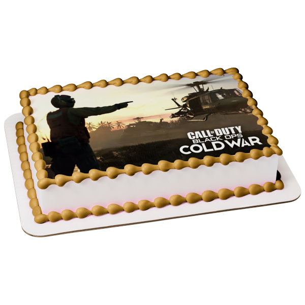 Call of Duty Black Ops Cold War Exfil Edible Cake Topper Image ABPID53406