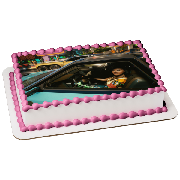 Cyberpunk 2077 Cars Edible Cake Topper Image ABPID53419