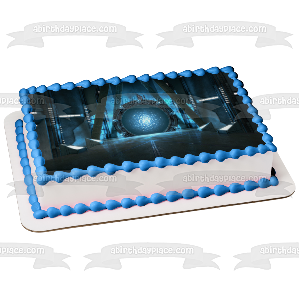 Stargate Atlantis Wormhole SciFi Series TV Show Edible Cake Topper Image ABPID53445