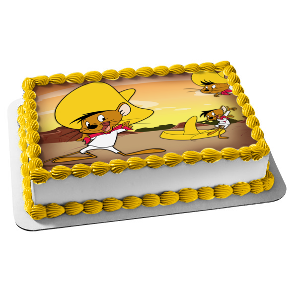 Speedy Gonzales Cartoon Character Animated TV Show Warner Brothers Looney Tunes Edible Cake Topper Image ABPID53451