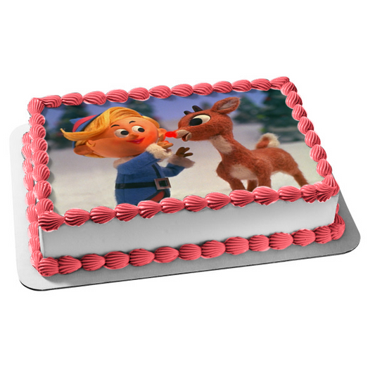 Hermey Rudolph the Red Nosed Reindeer 1964 Christmas Stop Motion Animated Television Special Edible Cake Topper Image ABPID53470