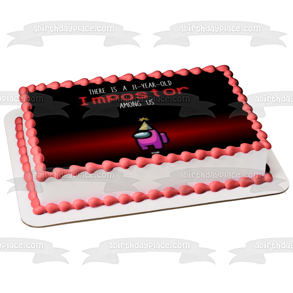Among Us Customizable Video Game Impostor Edible Cake Topper Image ABPID53482