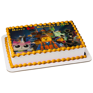 LEGO Movie 2: The Second Part Cast Edible Cake Topper Image ABPID00014