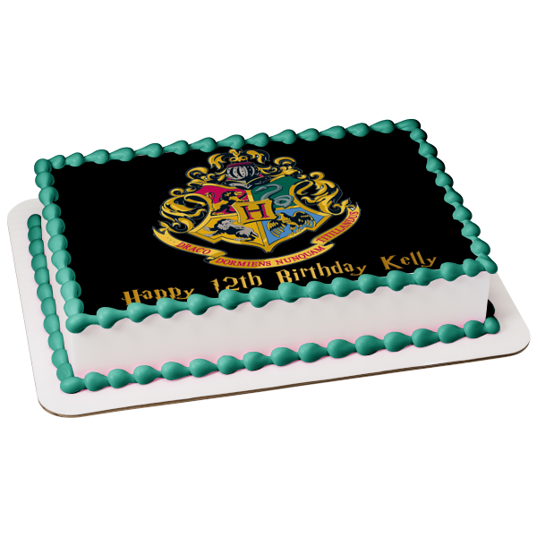 Harry Potter Hogwarts Crest Lion Snake Eagle Wolf Edible Cake Topper I
