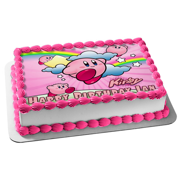 Super Smash Brothers Kirby Nintendo Edible Cake Topper Image ABPID05234