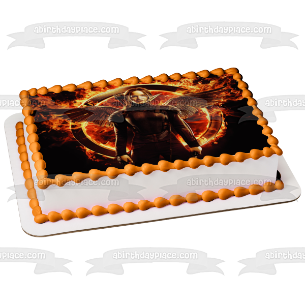 The Hunger Games Mockingay Logo Katniss Everdeen Edible Cake Topper Image ABPID05445