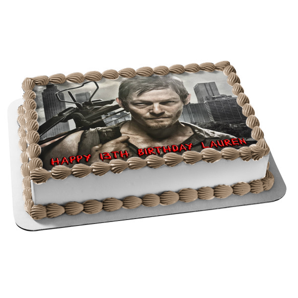 The Walking Dead Darryl X-Bow Edible Cake Topper Image ABPID05705