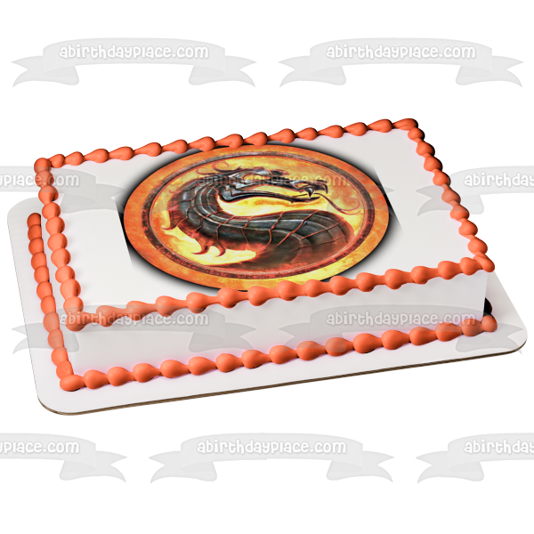 Mortal Kombat Logo 2011 Edible Cake Topper Image ABPID06637