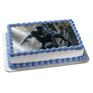 Black Panther T'Challa Edible Cake Topper Image ABPID07772