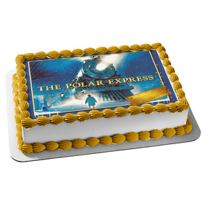 The Polar Express Disney Train Snow Edible Cake Topper Image ABPID07795