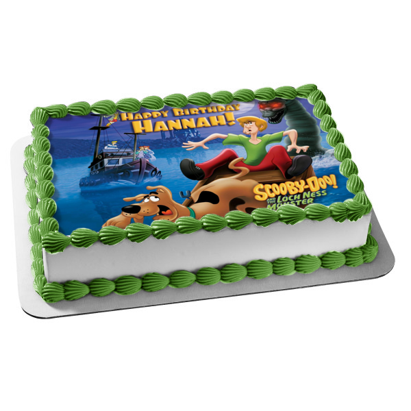 Scooby-Doo and the Loch Ness Monster Shaggy Fred Velma Daphne Ship Edible Cake Topper Image ABPID08402