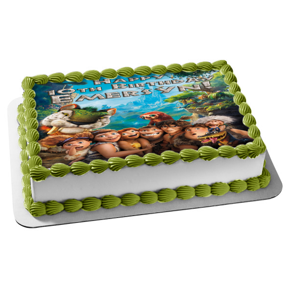 The Croods Eep Gurg Ugga Sandy Thunk Gran Guy Chunky Edible Cake Topper Image ABPID10473
