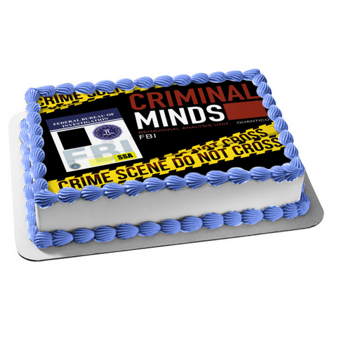 Criminal Minds Personalized Fbi Photo Frame Edible Cake Topper Image Frame ABPID53013