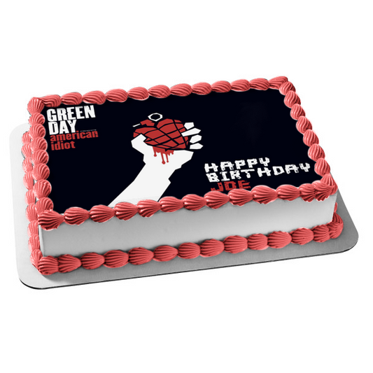Customizable Green Day American Idiot Album Cover Rock Pop Punk Happy Birthday Edible Cake Topper Image ABPID53188