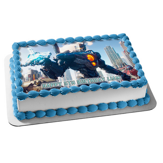 Imagen comestible para tarta de Pacific Rim Uprising Jaegers Buildings ABPID00302 