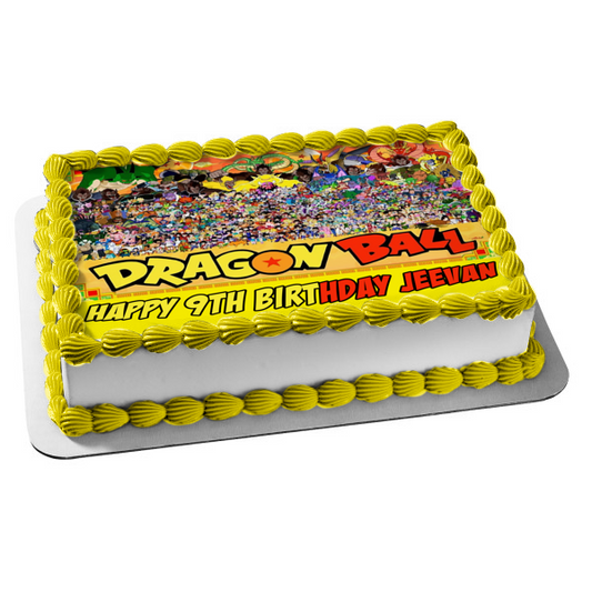 Dragon Ball Z Various Characters Edible Cake Topper Image ABPID00910