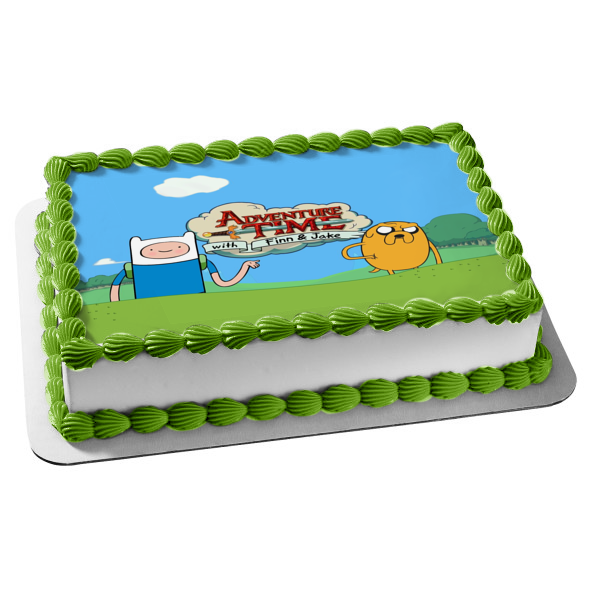Adventure Time with Finn and Jake Edible Cake Topper Image ABPID08797