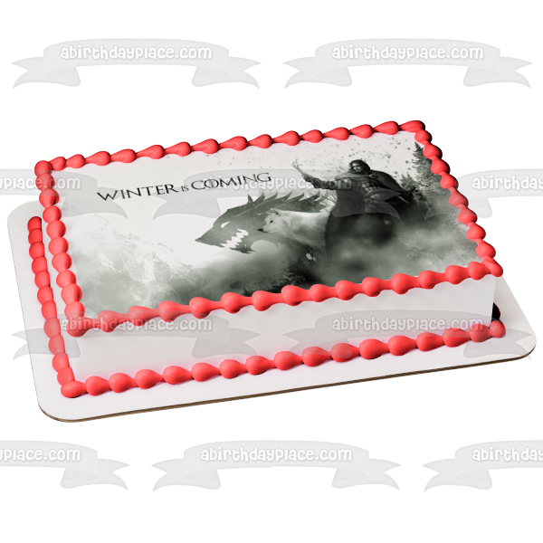 Imagen de decoración comestible para tarta de Juego de Tronos: Se acerca el invierno ABPID27818