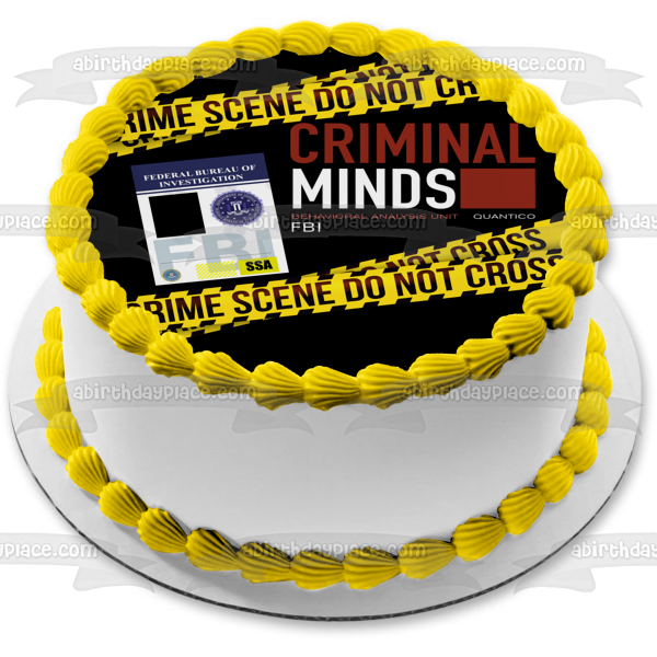 Criminal Minds Personalized FBI Photo Frame Edible Cake Topper Image Frame ABPID53013