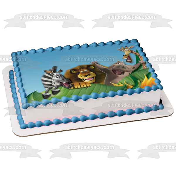Madagascar Marty Alex Gloria Melman Imagen comestible para tarta ABPID04043 