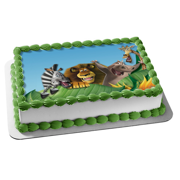 Madagascar Marty Alex Gloria Melman Imagen comestible para tarta ABPID04043 