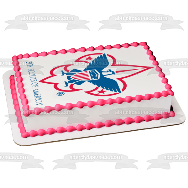 Boy Scouts of America Logo and an Eagle Edible Cake Topper Image ABPID04087