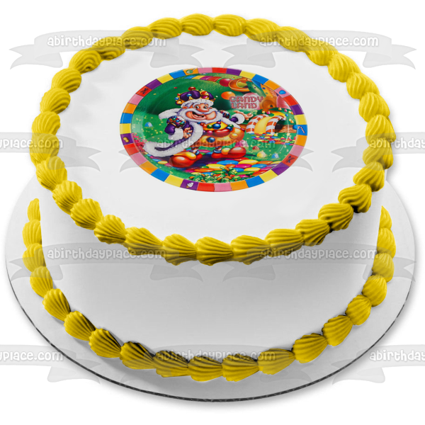 Candy Land King Kandy and a Candy Castle Edible Cake Topper Image ABPID04089