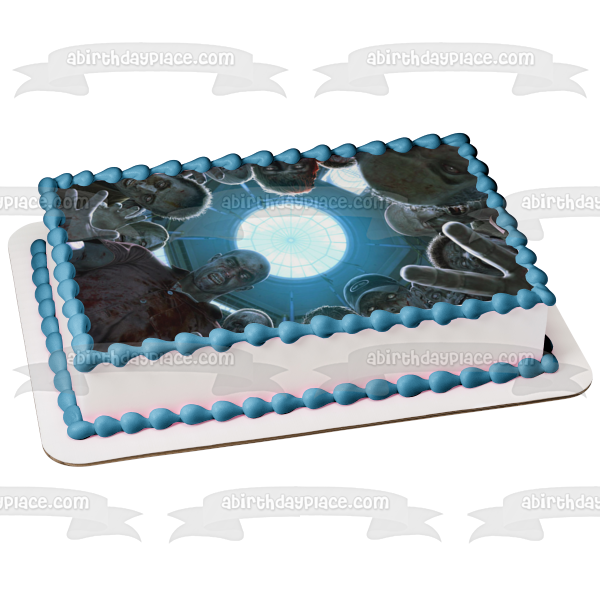 Dead Rising Circle of Zombies Attacking Edible Cake Topper Image ABPID04095