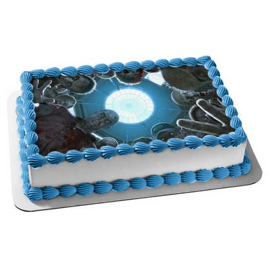 Dead Rising Circle of Zombies Attacking Edible Cake Topper Image ABPID04095