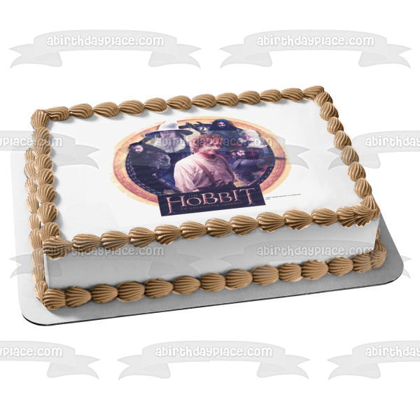 The Hobbit An Unexpected Journey Bilbo and Gandalf Edible Cake Topper Image ABPID04101