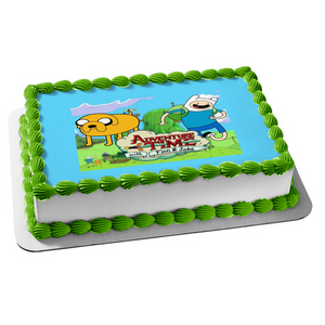 Adventure Time with Finn and Jake Tree House Logo Edible Cake Topper Image ABPID04105