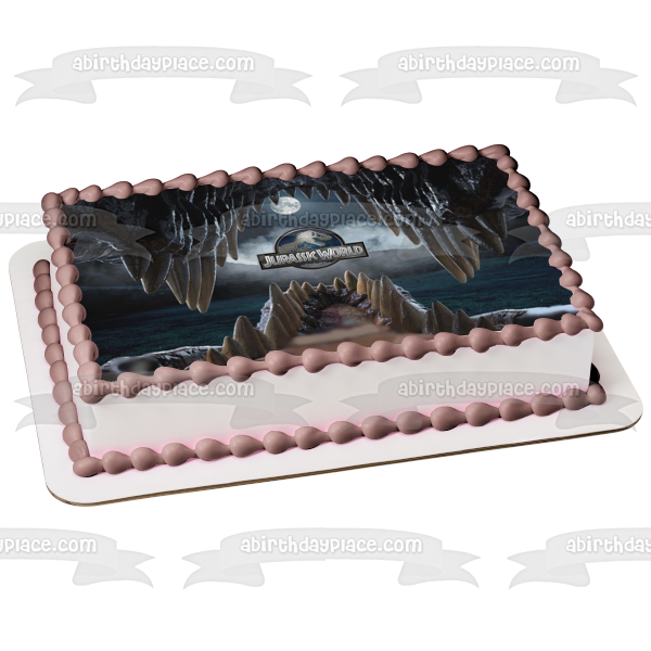 Jurassic World Indominus Rex Dinosaur Jaws Edible Cake Topper Image ABPID04135
