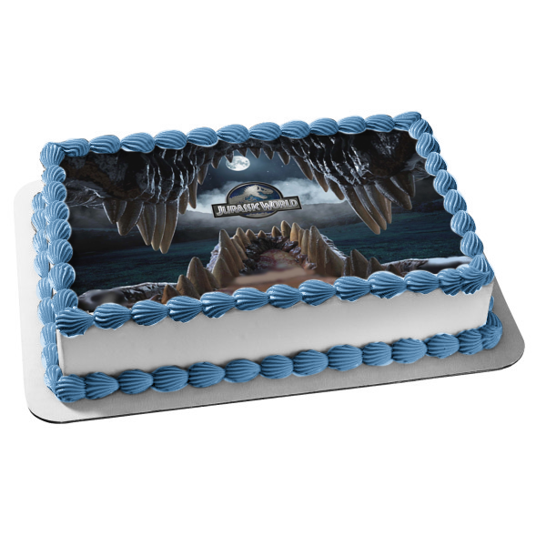 Jurassic World Indominus Rex Dinosaur Jaws Edible Cake Topper Image ABPID04135