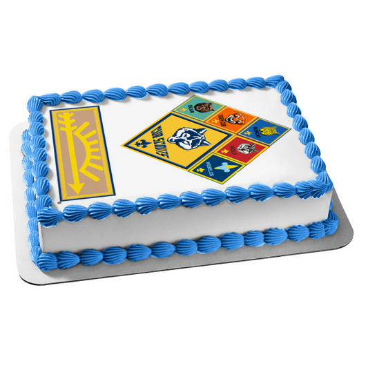 Boy Scouts of America Cub Bear Tiger Bobcat Wolf Webelos Edible Cake Topper Image ABPID04154