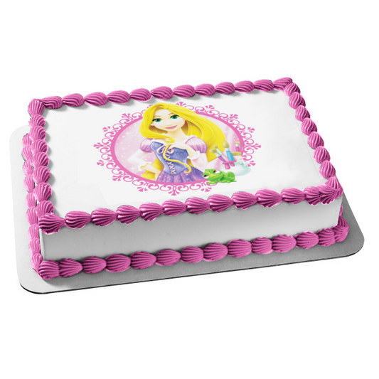 Disney Rapunzel Long Hair Frog Edible Cake Topper Image ABPID04170