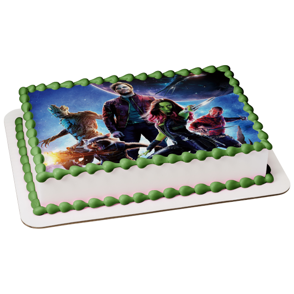 Guardians of the Galaxy Rocket Raccoon and Groot Edible Cake Topper Image ABPID04176