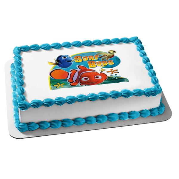 Finding Nemo Dory and Squirt Surf Buds Edible Cake Topper Image ABPID04200
