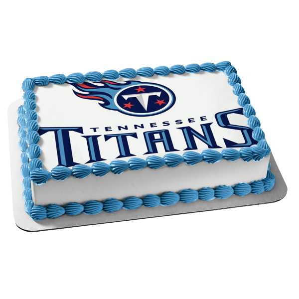 Tennessee Titans Professional American Football Log Nashville Edible Cake Topper Image ABPID04201